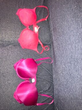 Women’s Two-Pack Push-Up Bras in Bright Pink & Fuchsia
